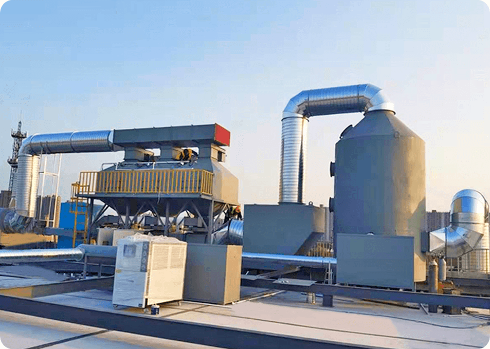 有機廢氣處理:活性炭吸附+催化燃燒 有機廢氣處理:活性炭吸附+催化燃燒